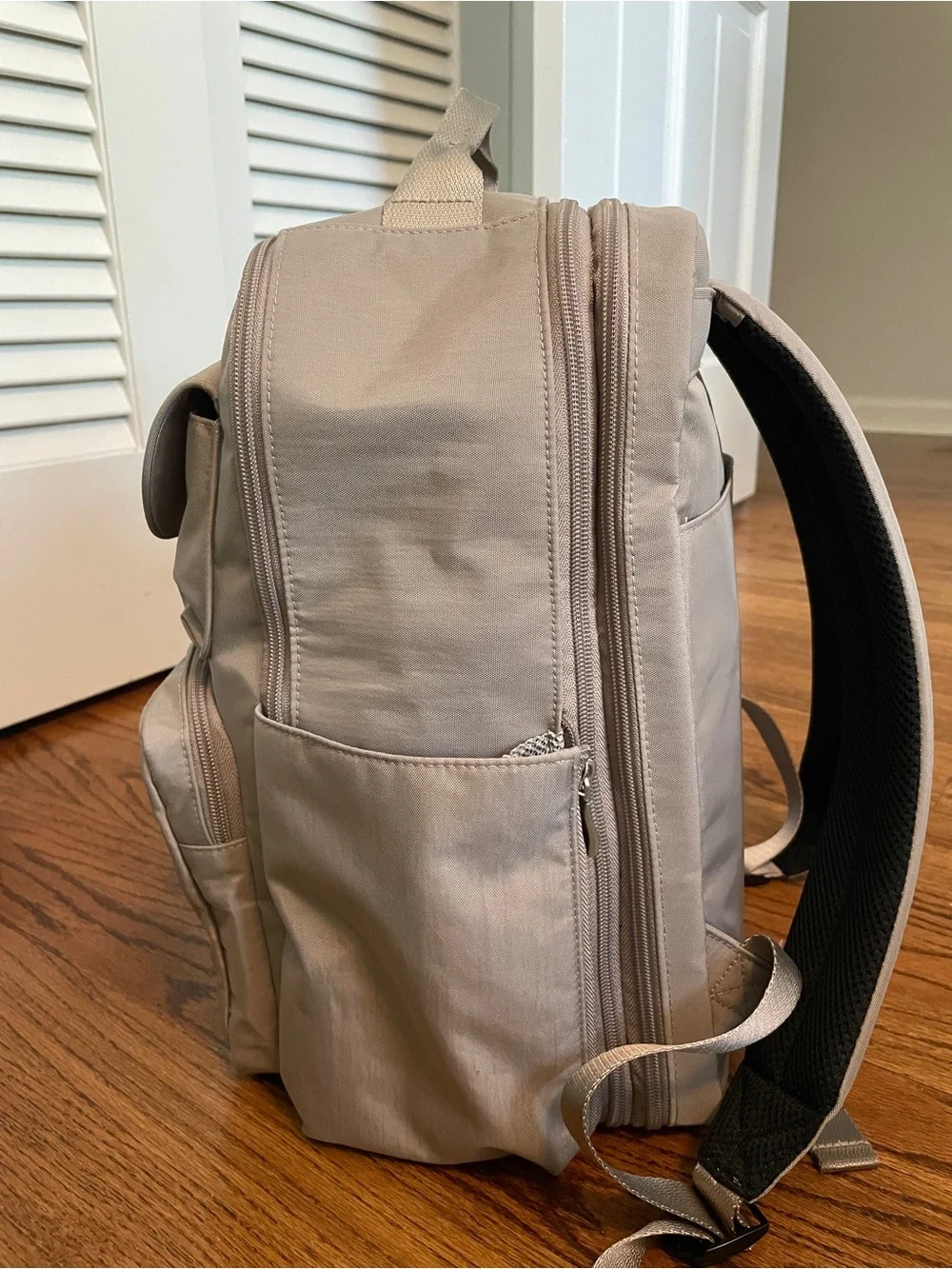 Baggallini Coastal Flip Lock Backpack in Moonrock